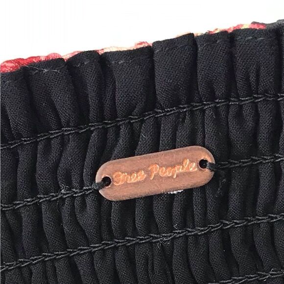 Free People X Revolve BELLE Black Pink Floral Eyelet Lace Corset Top - Picture 14 of 16